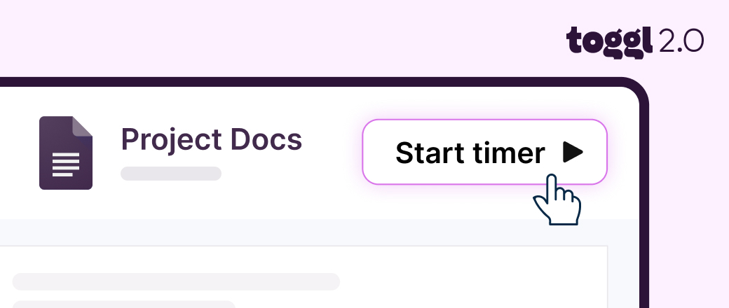 A Start timer button beside a document, with a hand cursor over it