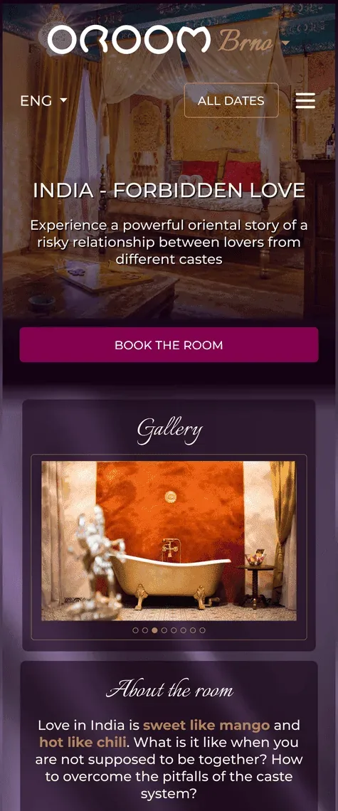 The redesigned room page on a phone